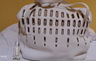 Bolso ORIGINAL Jimmy Choo Blanco y Dorado