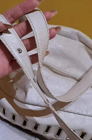 Bolso ORIGINAL Jimmy Choo Blanco y Dorado