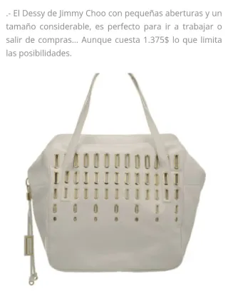 Bolso ORIGINAL Jimmy Choo Blanco y Dorado