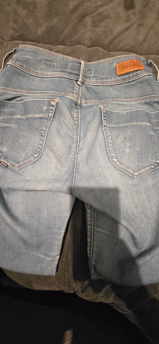 Calças Salsa Mulher Azuis