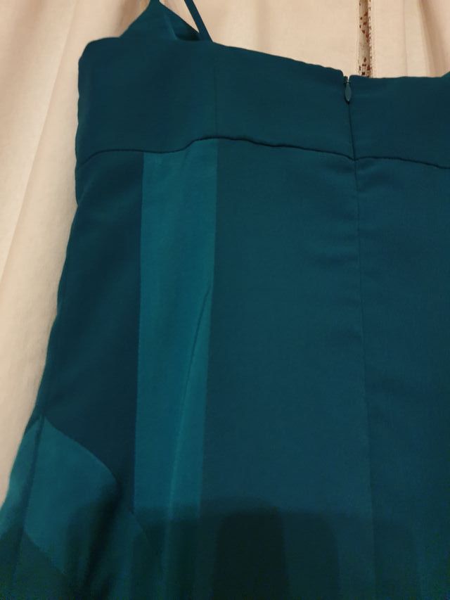 Vestido Adolfo Domínguez verde turquesa