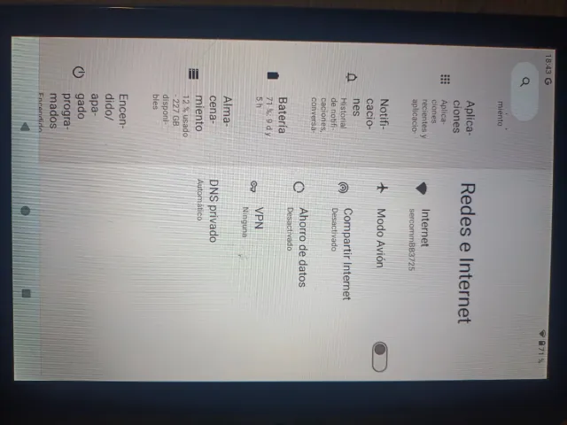 Tablet Negra y Multicolor