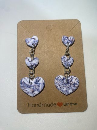 Pendientes Corazón Artesanos Arcilla