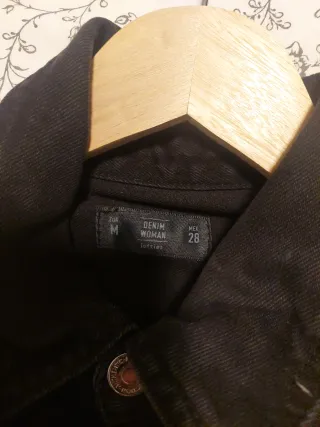 Abrigo vaquero largo negro