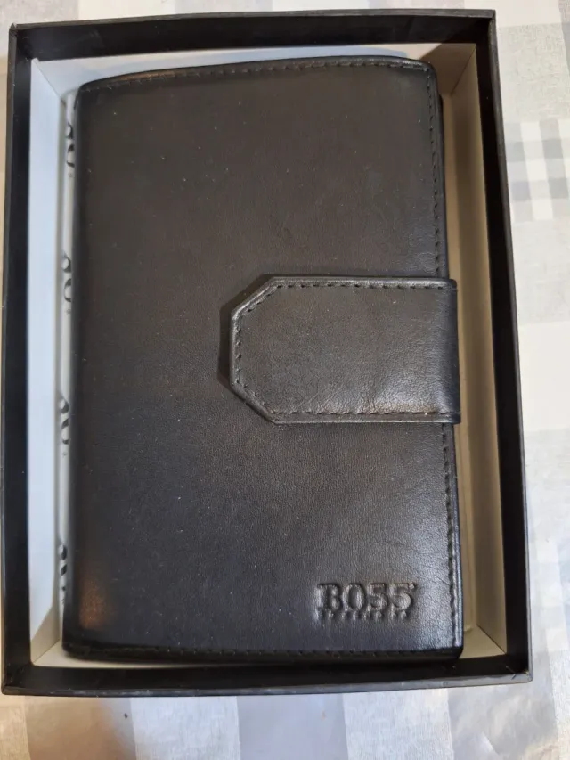 Cartera BOSS Negra Cuero