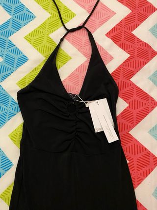 Mono largo Bershka negro halter