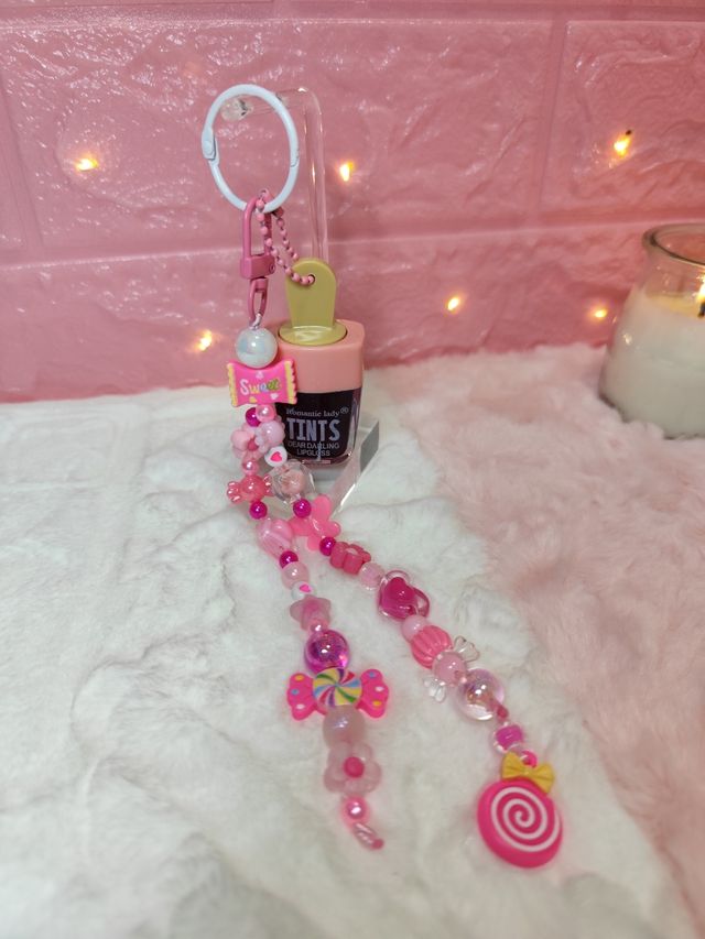 Llavero personalizado con abalorios