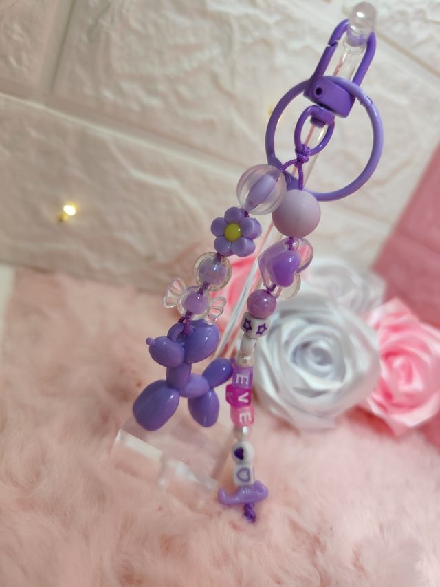 Llavero personalizado con abalorios