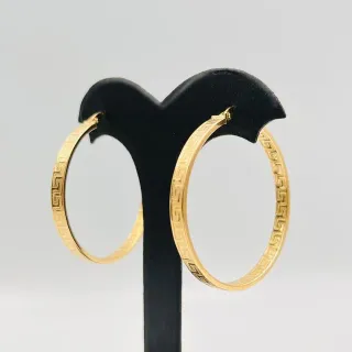 Pendientes Aro Greca 18K