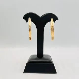 Pendientes Aro Greca 18K
