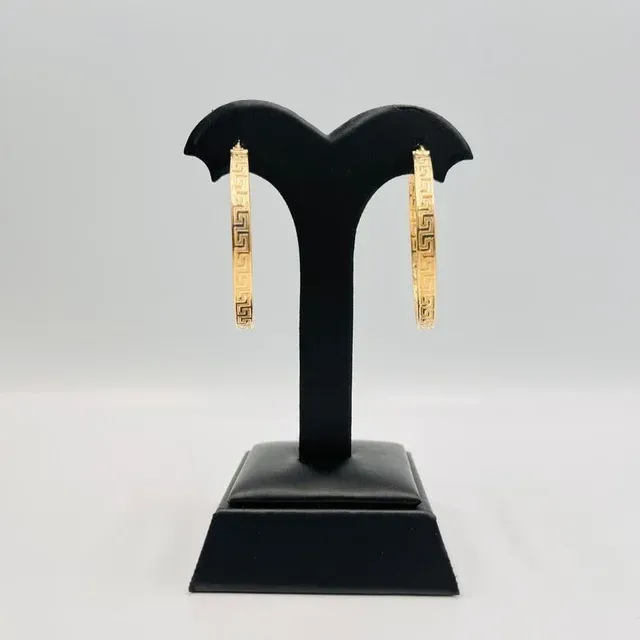 Pendientes Aro Greca 18K