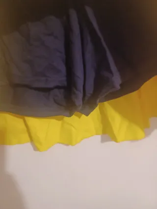 Falda Padel Tenis Coco Sublime Negra y Amarilla.