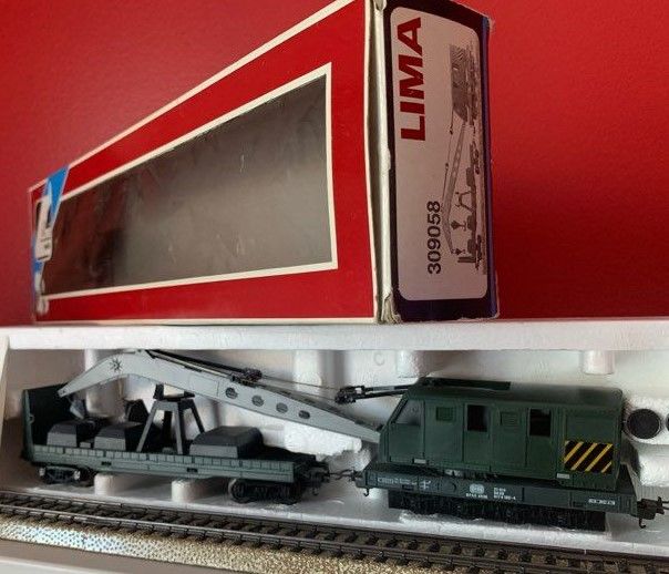 Lima 309058 carro gru DB con vagone supporto Gru