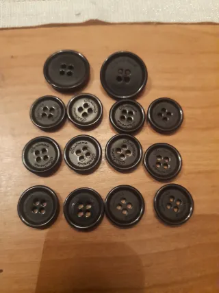 Lote 14 Botones Negros