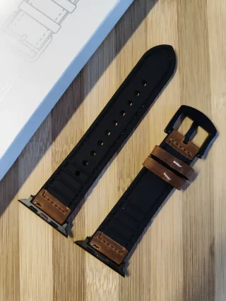 Cinturino silicone-pelle per Apple watch ultra 3