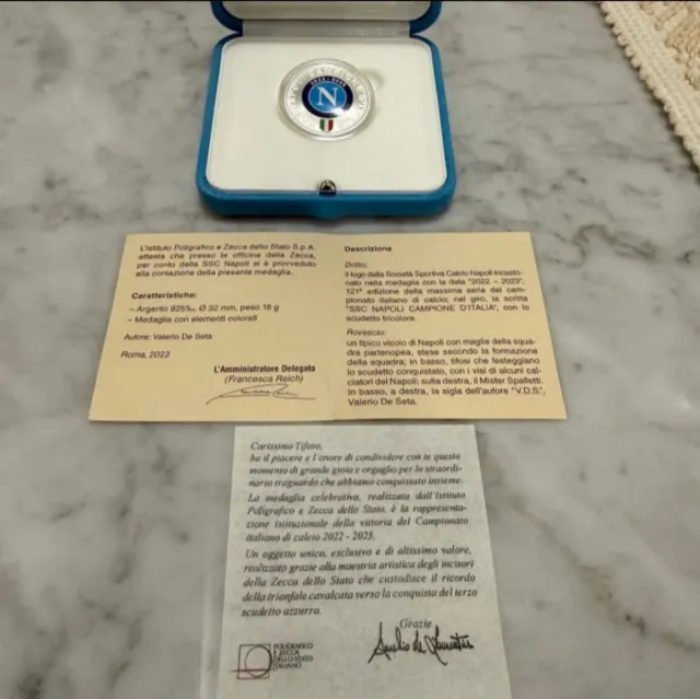 Medaglia Napoli Campione d'Italia 2022-2023