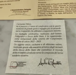 Medaglia Napoli Campione d'Italia 2022-2023