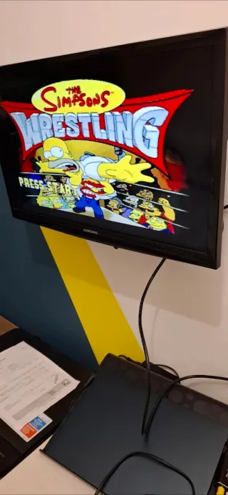 The Simpsons Wrestling PS1 solo Cd affare