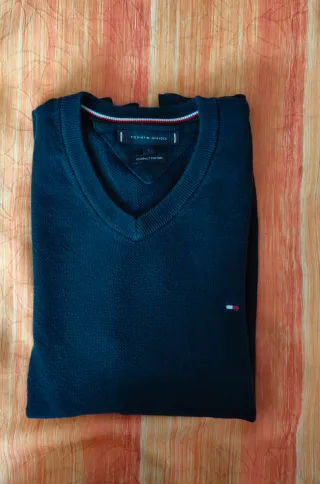 Jersey Tommy Hilfiger Algodón Compacto Azul Talla