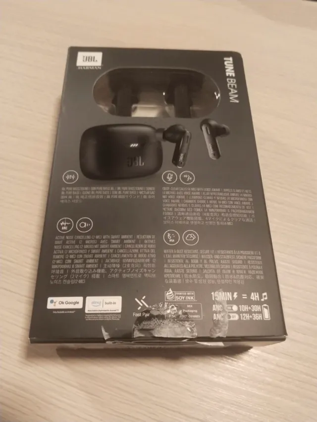 Fones de ouvido JBL TUNE BEAM Pretos