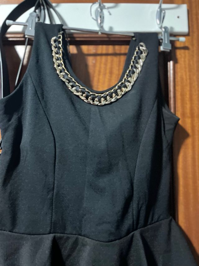 Vestido Entero Negro y Azul.