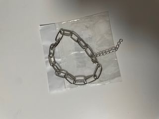 Pulsera de eslabones plateada