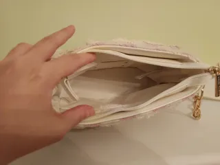 Bolso Punto Roma Rosa y Blanco Nuevo