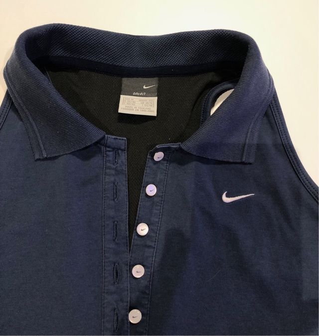 Polo sin mangas Nike DRI-FIT Azul Marino