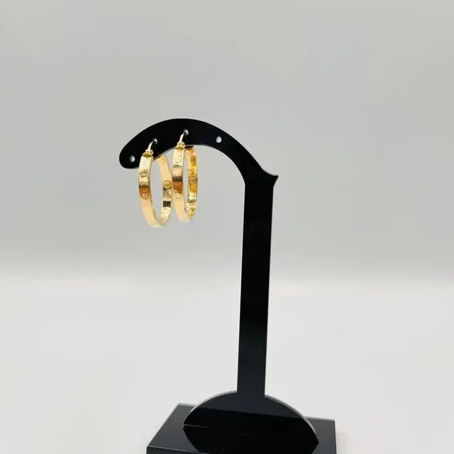 Pendientes Aro Tornillo 18K