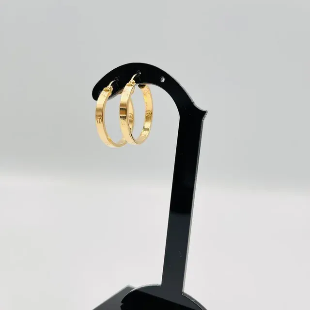 Pendientes Aro Tornillo 18K