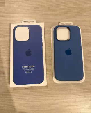 Cover iPhone 15 Pro Silicone Blu