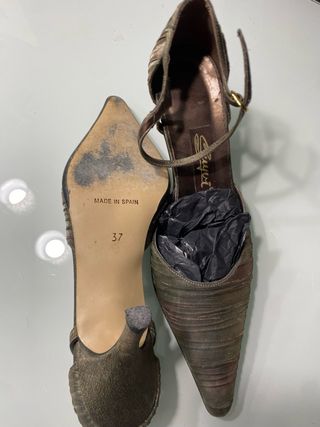 Zapatos de tacón verdes talla 37