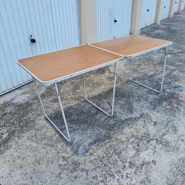 Mesa plegable madera y metal