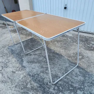 Mesa plegable madera y metal