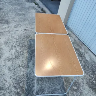 Mesa plegable madera y metal