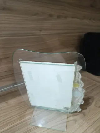 Cornice cristallo e argento decorata