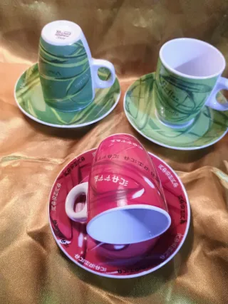 Set 3 Tazzine da Caffè con Piattini