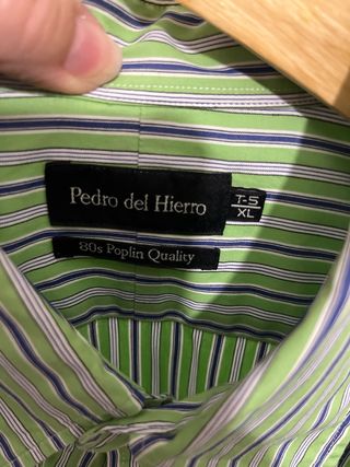 Camisa Pedro del Hierro verde rayas