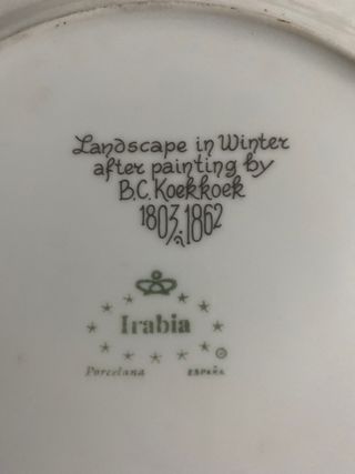 Bandeja antigua porcelana española