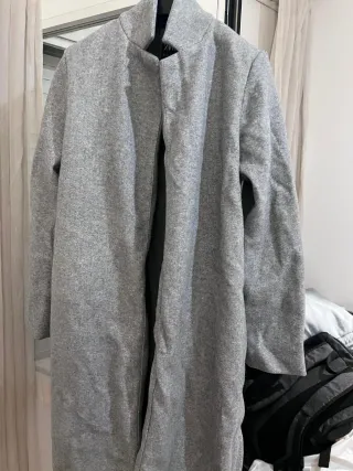 Gabardina Zara Gris Talla L