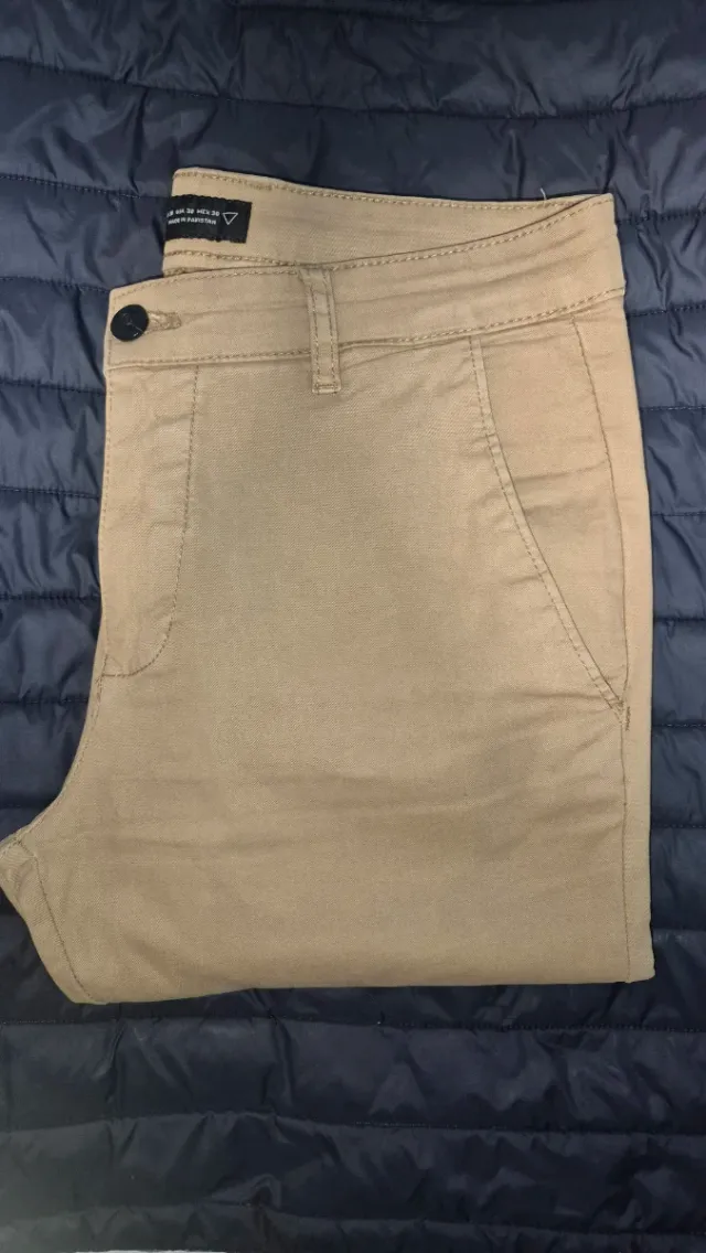 Pantalón Chino Zara Talla 38 Beige