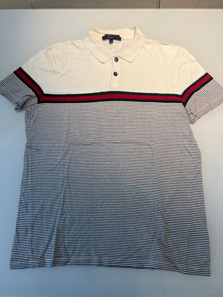 Polo Gucci Talla XL Rayas y Logo