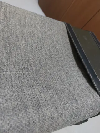 Baúl decorativo tela y piel