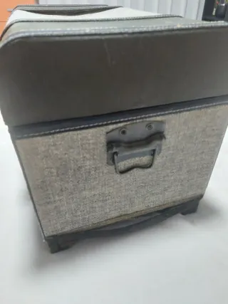 Baúl decorativo tela y piel