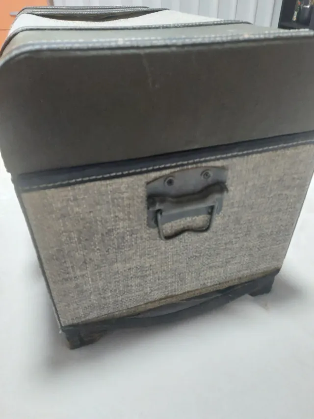 Baúl decorativo tela y piel