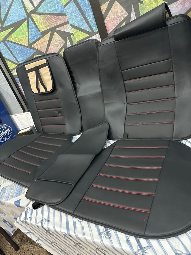 Fundas Asiento Coche Negras/Rojas