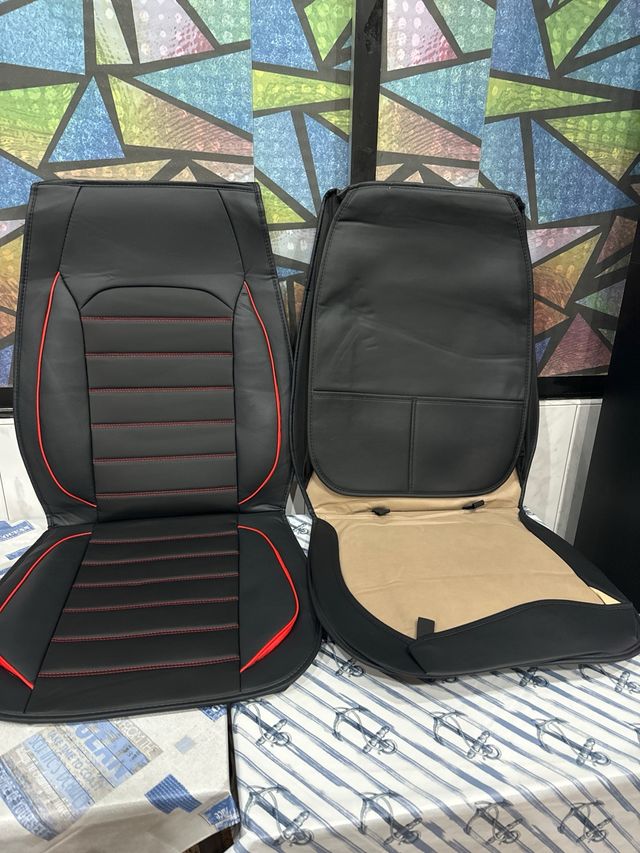 Fundas Asiento Coche Negras/Rojas