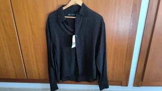 Camisa Zara Talla S Gris