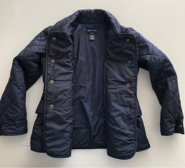 Abrigo niña Ralph Lauren azul botones talla 7