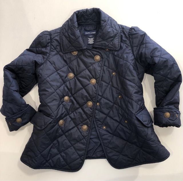 Abrigo niña Ralph Lauren azul botones talla 7